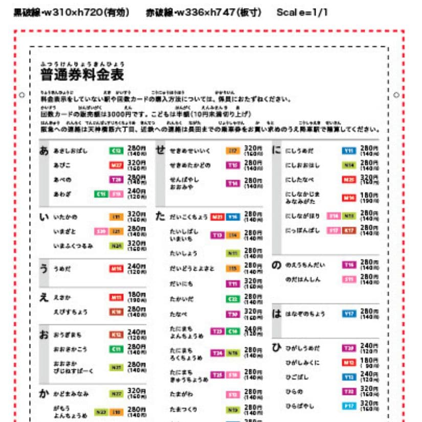 モンキーカンパニー制作実績■大阪市営地下鉄料金表改訂